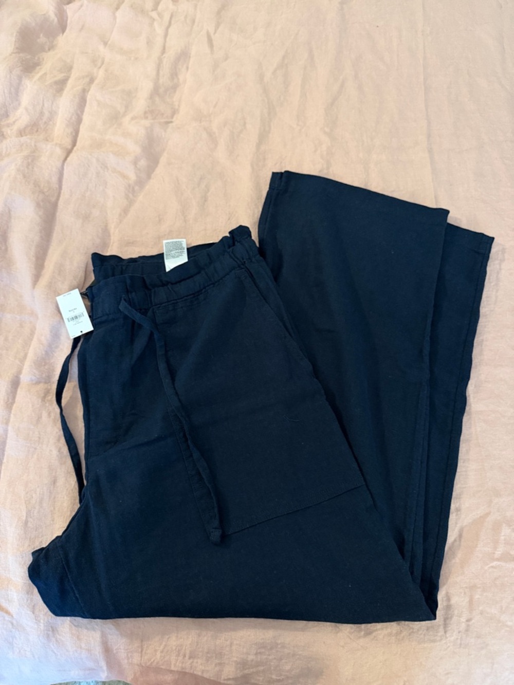 Banana Republic Factory linen blend drawstring pants petite L NWT